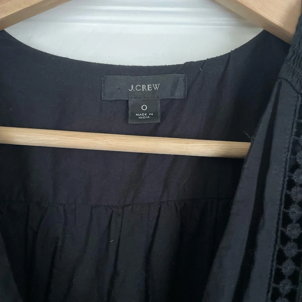 J Crew Black Ruffled Dress - Picture 4 of 5